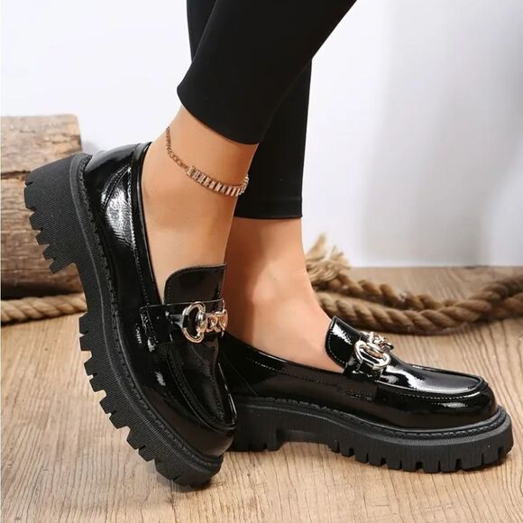 Trendy Comfortable platform Loafers sz 8 - Picture 7 of 10